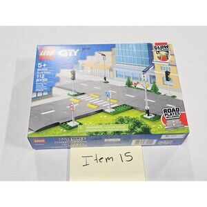 LEGO City Road Plates 60304 112 Pieces Glow in the Dark Building Set Baseplates
